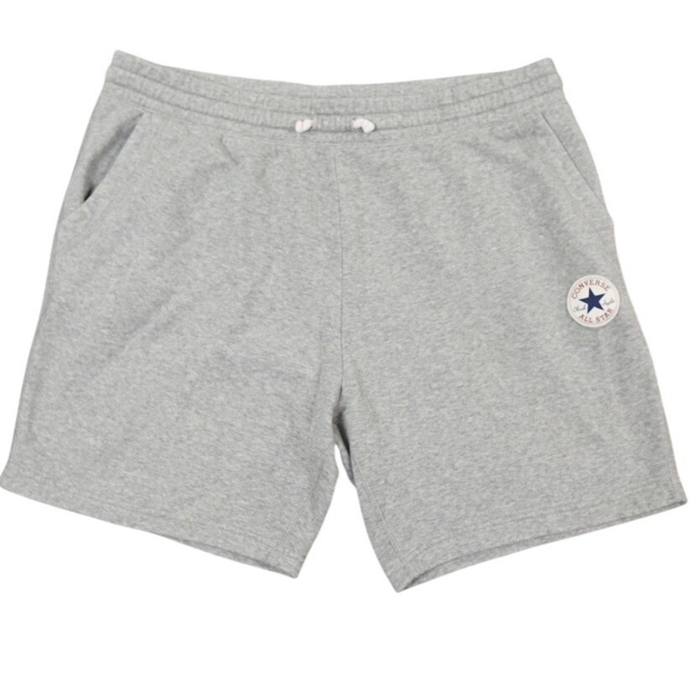 Converse All Star Classic Bermuda Short Men XXL Gray Sweat Drawstring Poket Logo